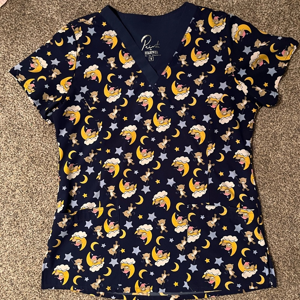 Navy Scrub Top